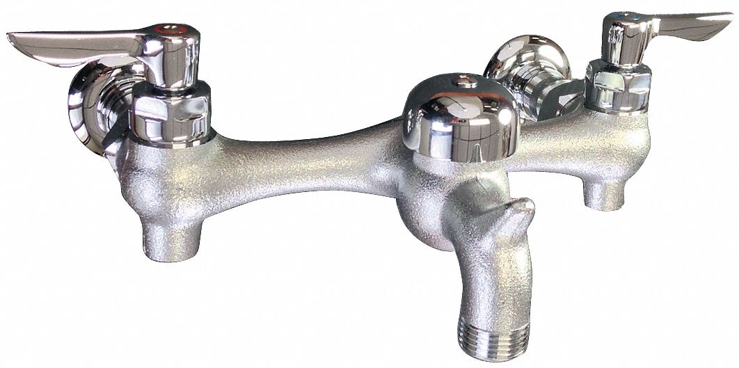 STRAIGHT SERVICE SINK FAUCET: AMERICAN STD, 8350, CHROME FINISH, 15 GPM, 6¾ IN SPOUT L