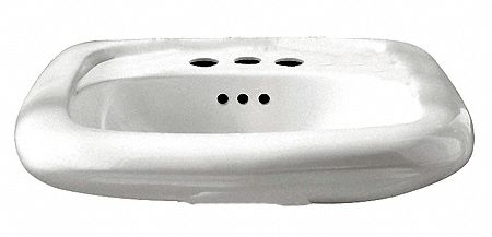 LAVATORY SINK: AMERICAN STANDARD, MURRO, WHITE, VITREOUS CHINA, 6½ IN H