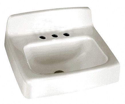 LAVATORY SINK: AMERICAN STANDARD, REGALYN, WHITE, ENAMELED CAST IRON