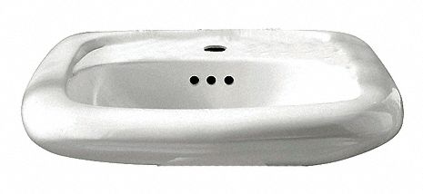 LAVATORY SINK: AMERICAN STANDARD, MURRO, WHITE, VITREOUS CHINA, 6½ IN H