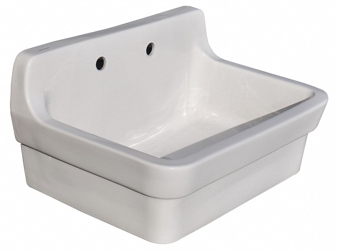 American Standard Wall Mount Utility Sink 1 Bowl White 22 L X