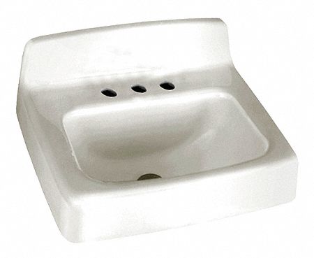 LAVATORY SINK: AMERICAN STANDARD, REGALYN, WHITE, ENAMELED CAST IRON