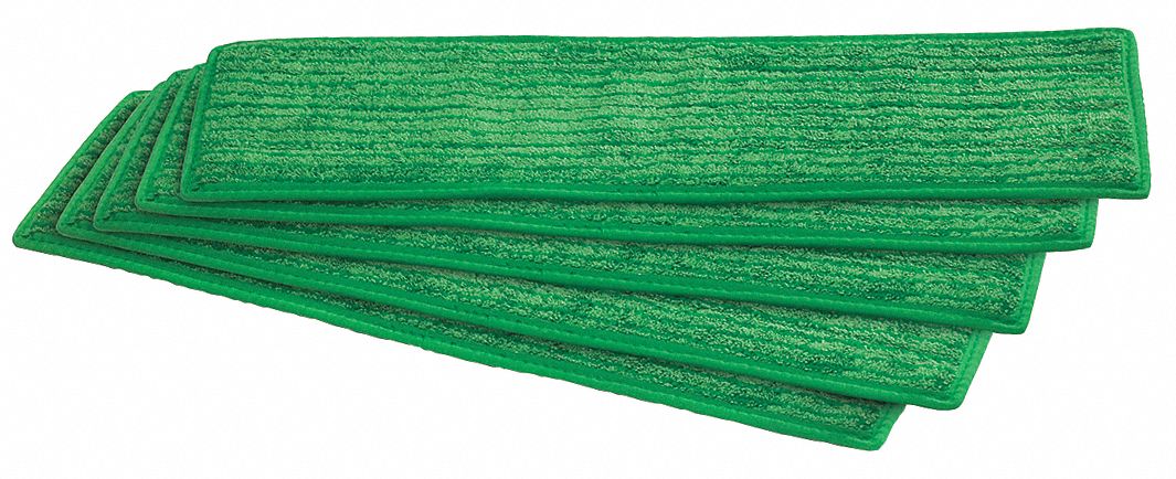 Mop Flat,  18 in. x 5 in. Green, PK5