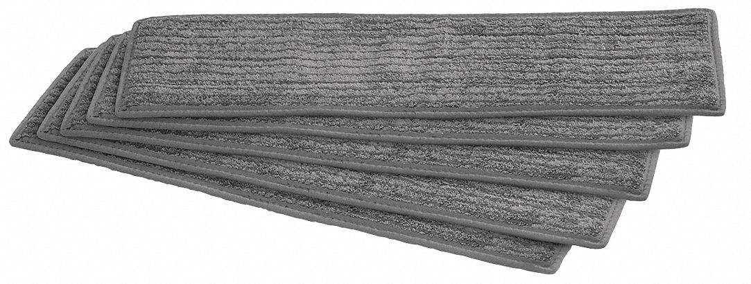 Mop Flat 18 in x 5 in Gray PK5