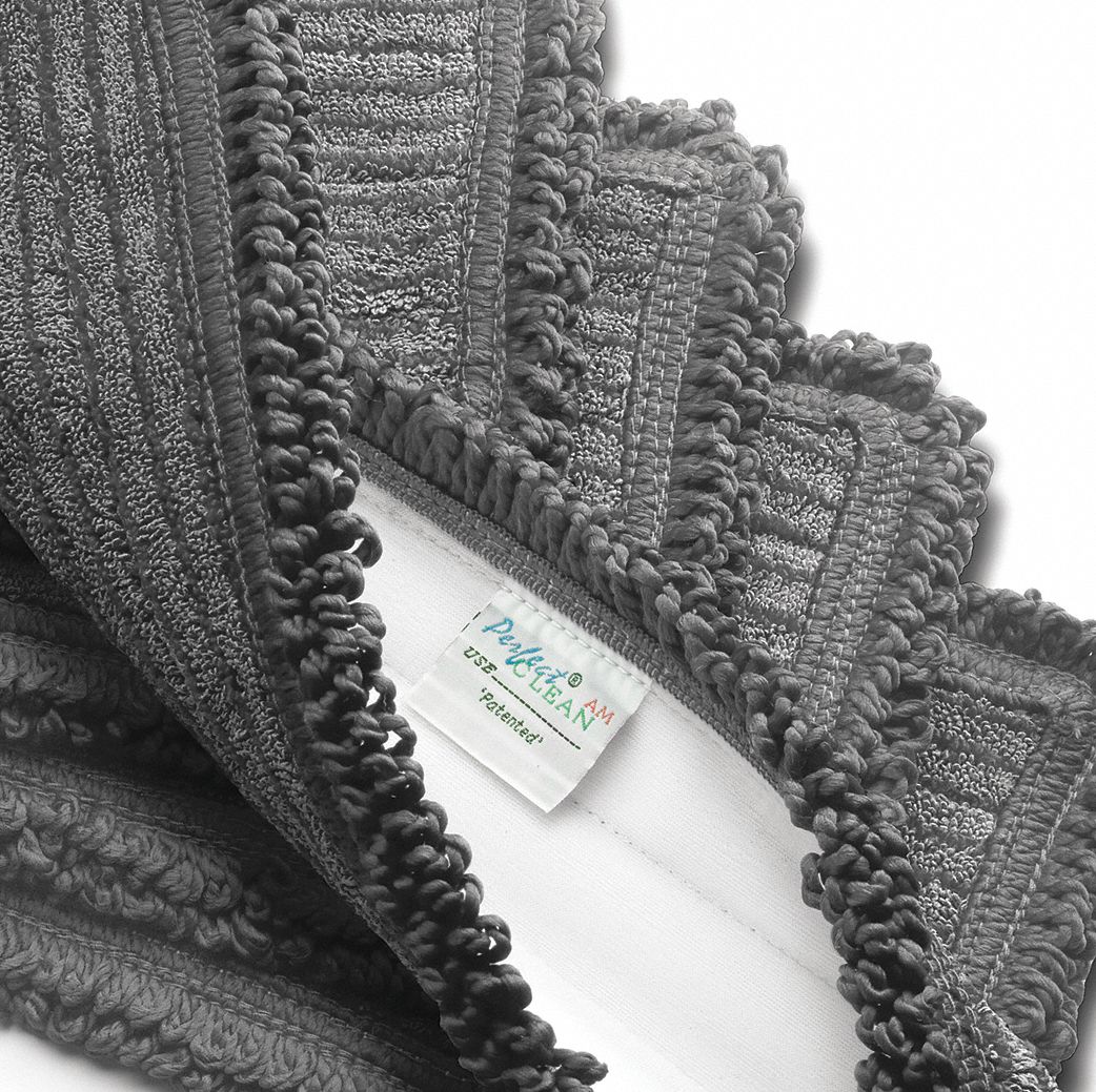 Fringed Flat Mop, Gray, PK5