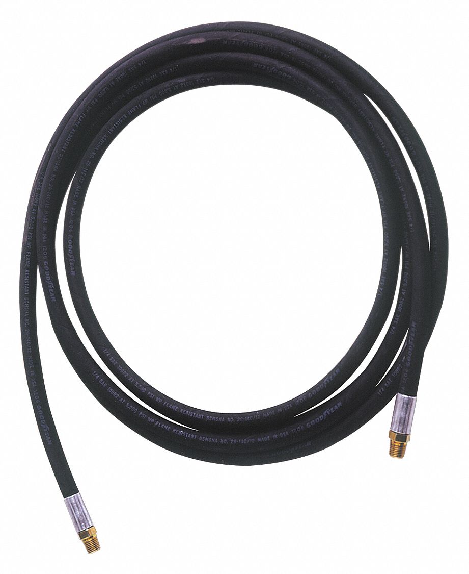 Psi Hose Extension - 4 Inch Braided Steel Line With 1/8 NPT Ends For Pressure/Vacuum Sensors