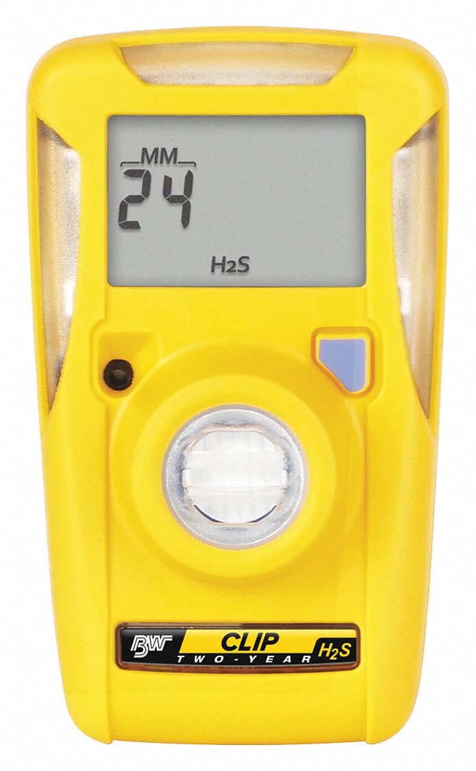 SINGLE-GAS DETECTOR, HIGH 10 PPM/LOW 5 /PPM, HYDROGEN SULFIDE (H2S), LITHIUM, MAINT-FREE