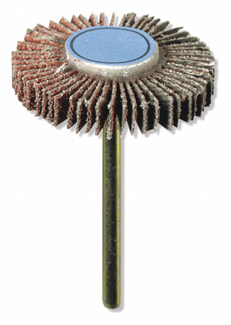 DREMEL Flap Wheel, 1 1/2 in, 2 in, Mounted 41HR02505 Grainger