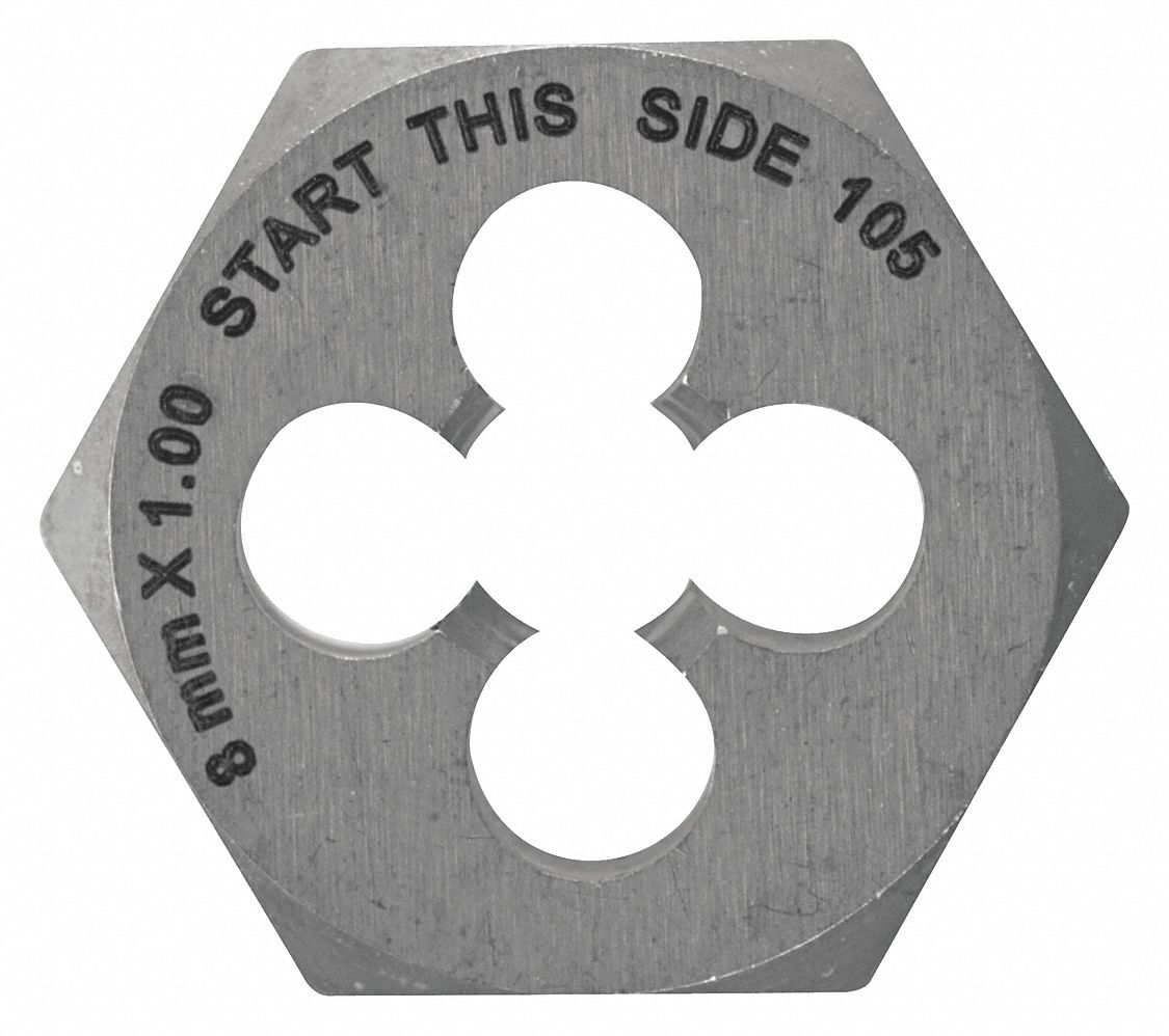 BOSCH Hex Threading Die, M8x1.00, HSS 41HR2221233 Grainger