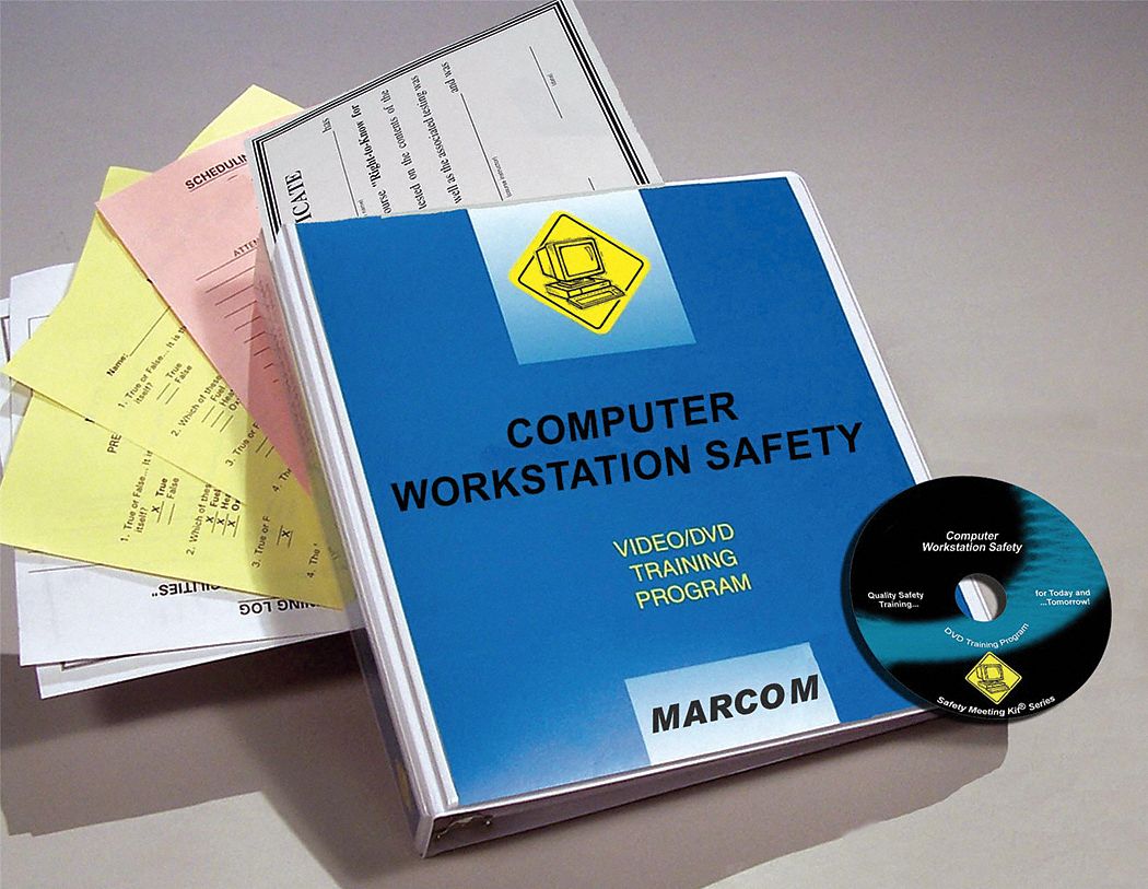 Training Kit: Computer Workstation Safety, DVD/Quiz/Scheduling Forms/Training Certificate