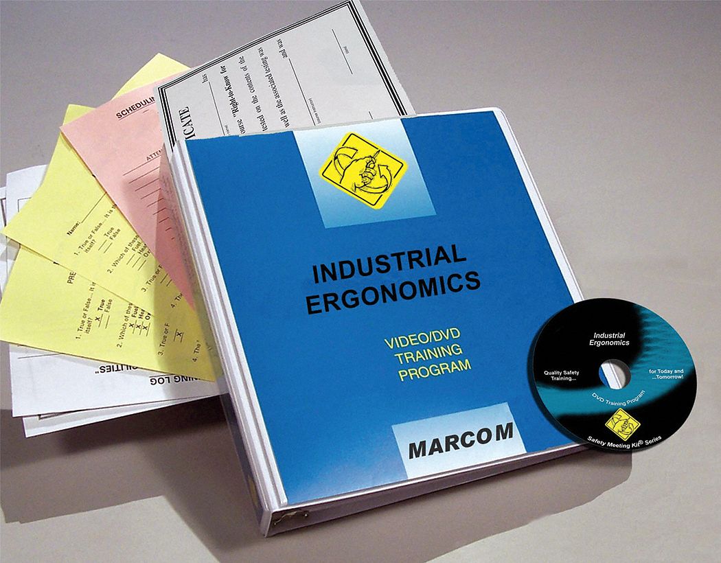 Training Kit: Industrial Ergonomics, DVD/Quiz/Scheduling Forms/Training Certificate, Spanish