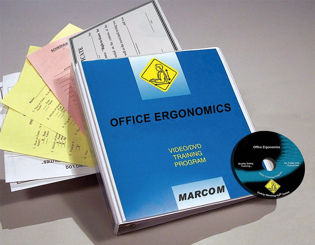 Training Kit: Office Ergonomics, DVD/Quiz/Scheduling Forms/Training Certificate, Spanish