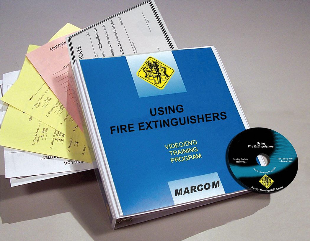 Training Kit: Using Fire Extinguishers, DVD/Quiz/Scheduling Forms/Training Certificate