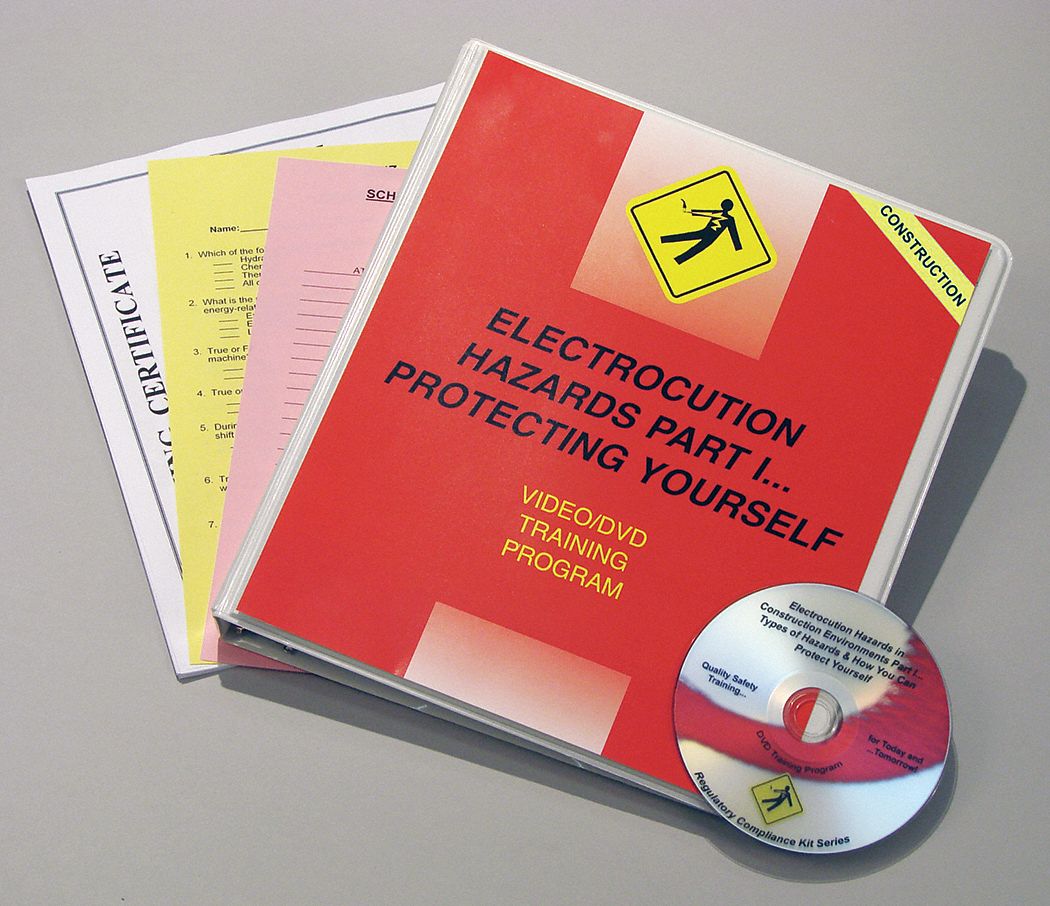 Training Kit: Electrocution Hazards Part I, DVD/Quiz/Scheduling Forms/Training Certificate