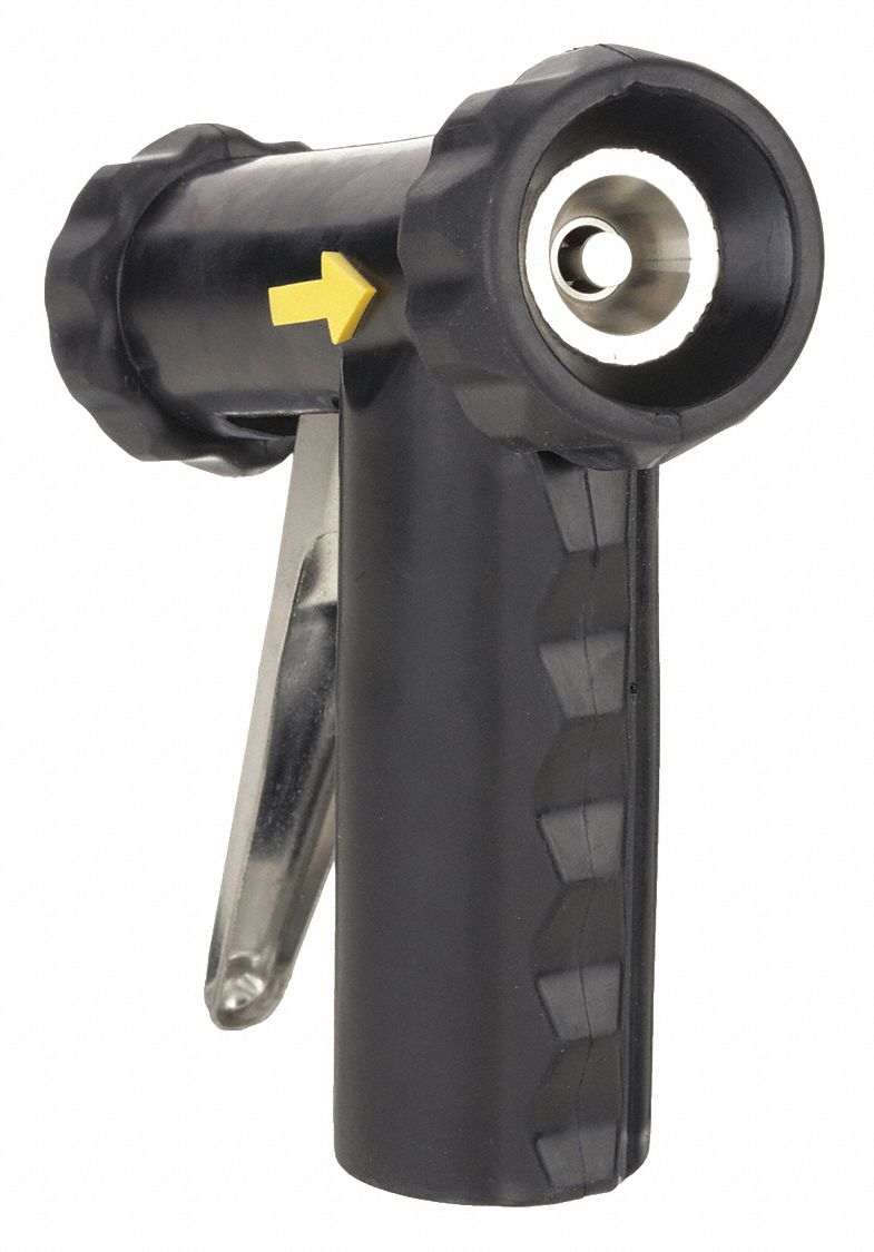 Spray Nozzle: 3/4 in Connection Size, FGHT, Stainless Steel, 5 1/4 in Overall Lg, Black