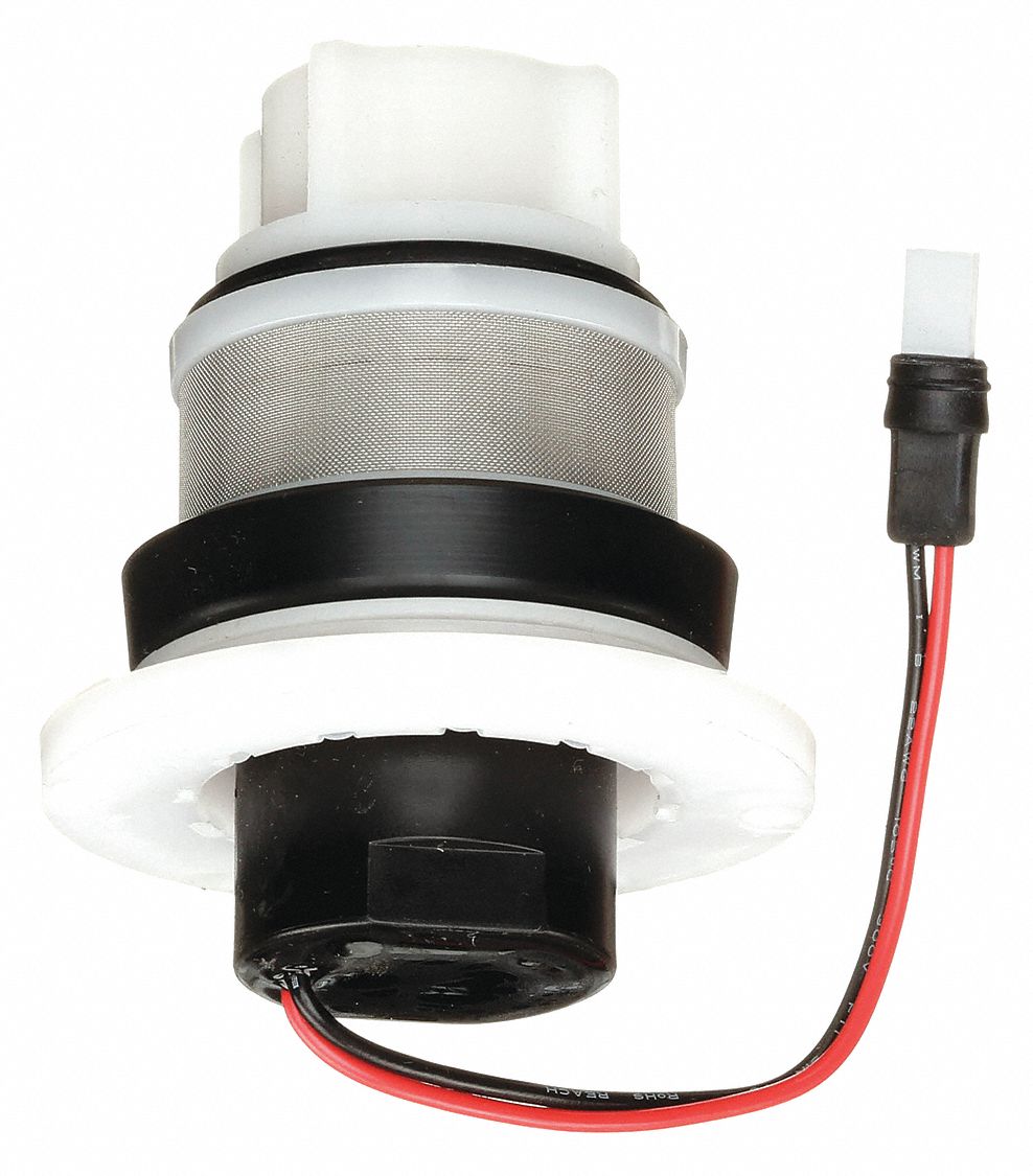 Solenoid Assembly: Toilets, Plastic, Solenoid Assembly with 4 Screws, 6 in Overall Wd