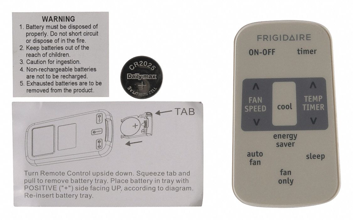 Remote Control: Fits Electrolux/Frigidaire/Gibson/Kelvinator/Westinghouse Brand