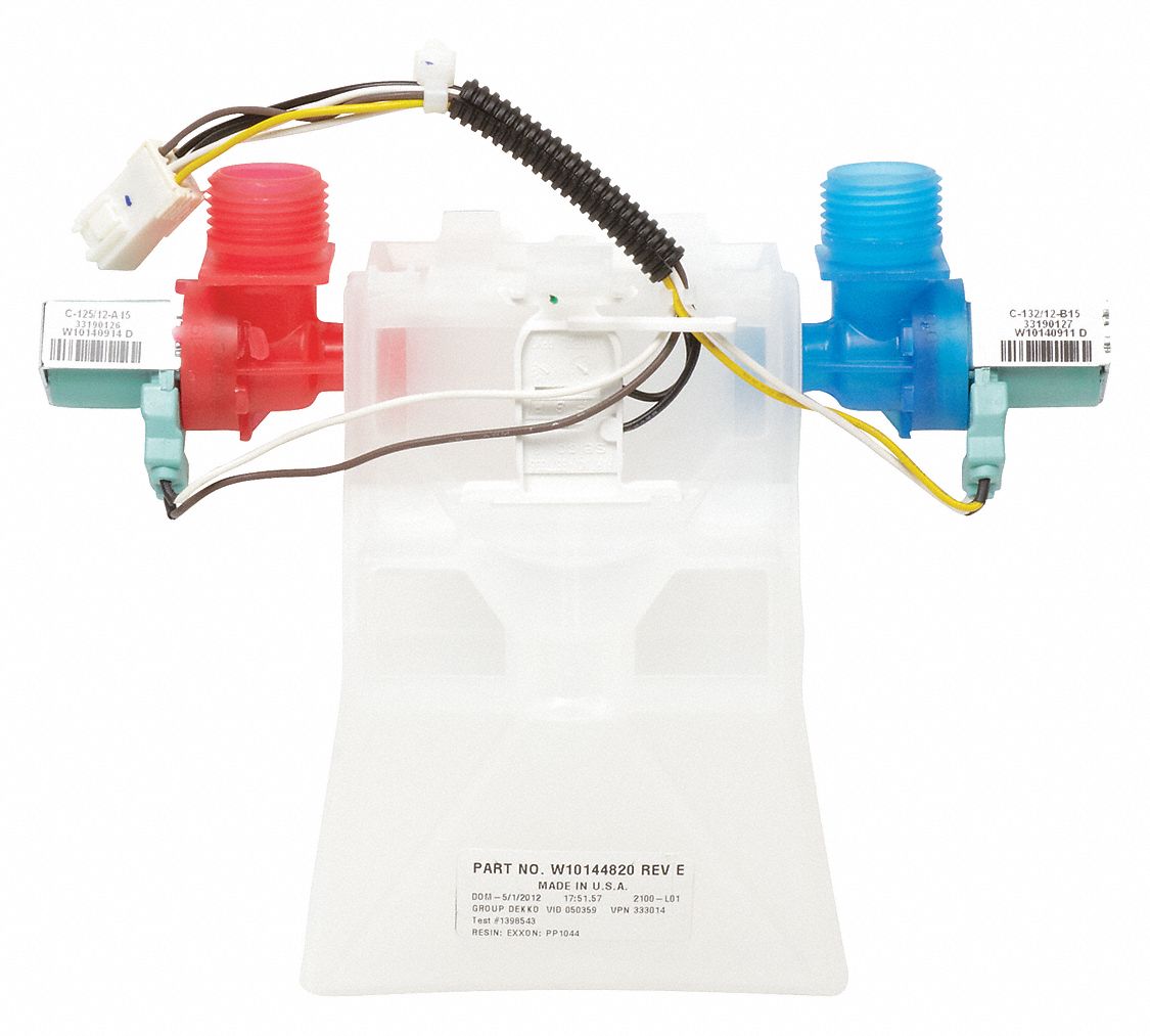 WHIRLPOOL, Fits Whirlpool Brand, Washing Machine Valve 41JR14