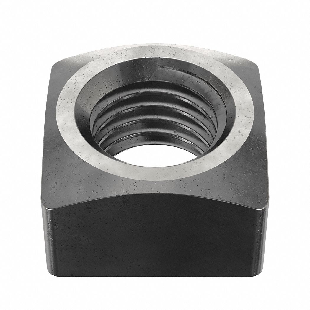SQUARE NUT, ¾"-10 THREAD, STEEL, GRADE A, BLACK OXIDE, 21/32 IN H, 1⅛ IN W, 10 PK