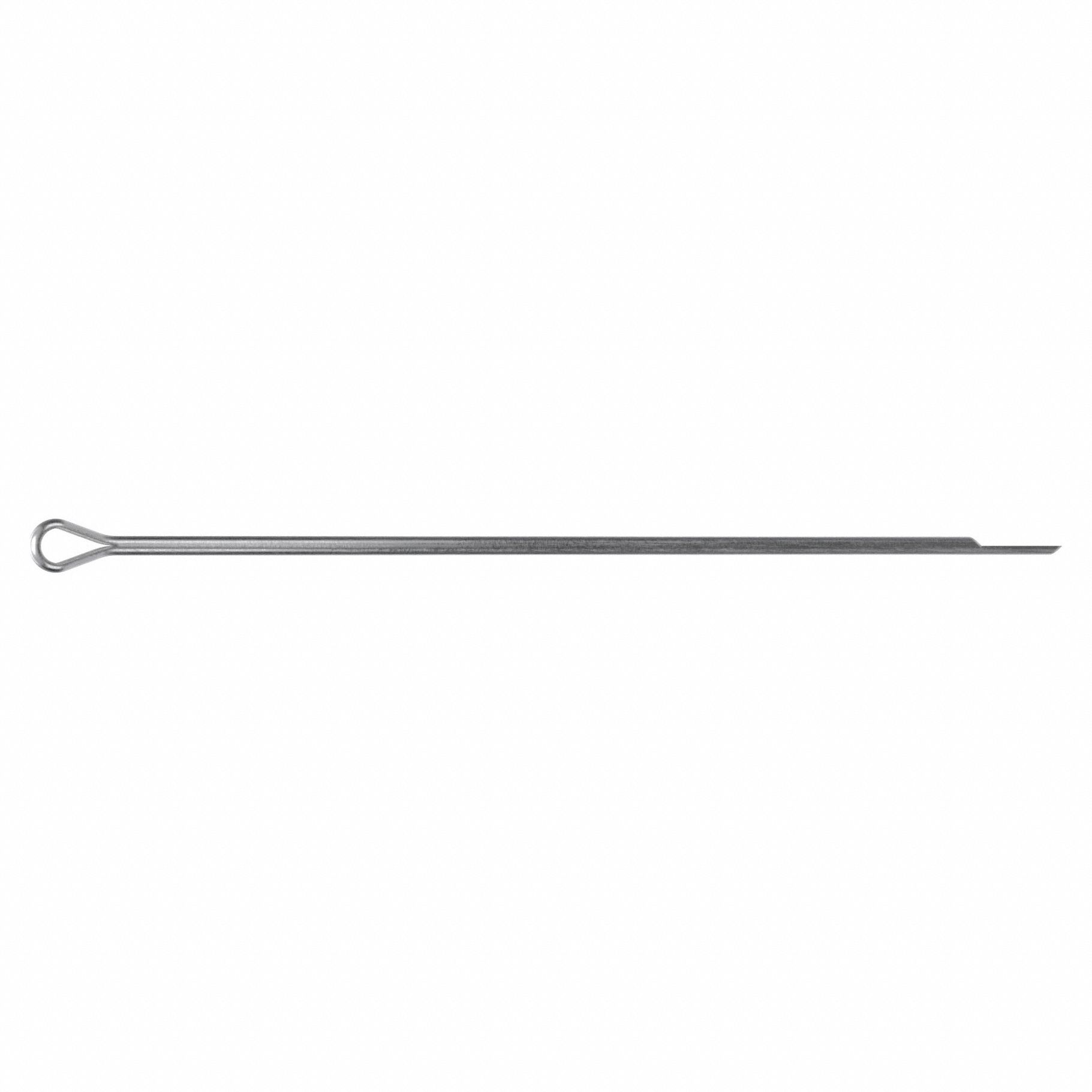 Cotter Pin, 1/16 in dia, 3 in L, PK100: Extended Prong, Inch, 1/16 in Pin Dia, 3 in Shank Lg, 100 PK