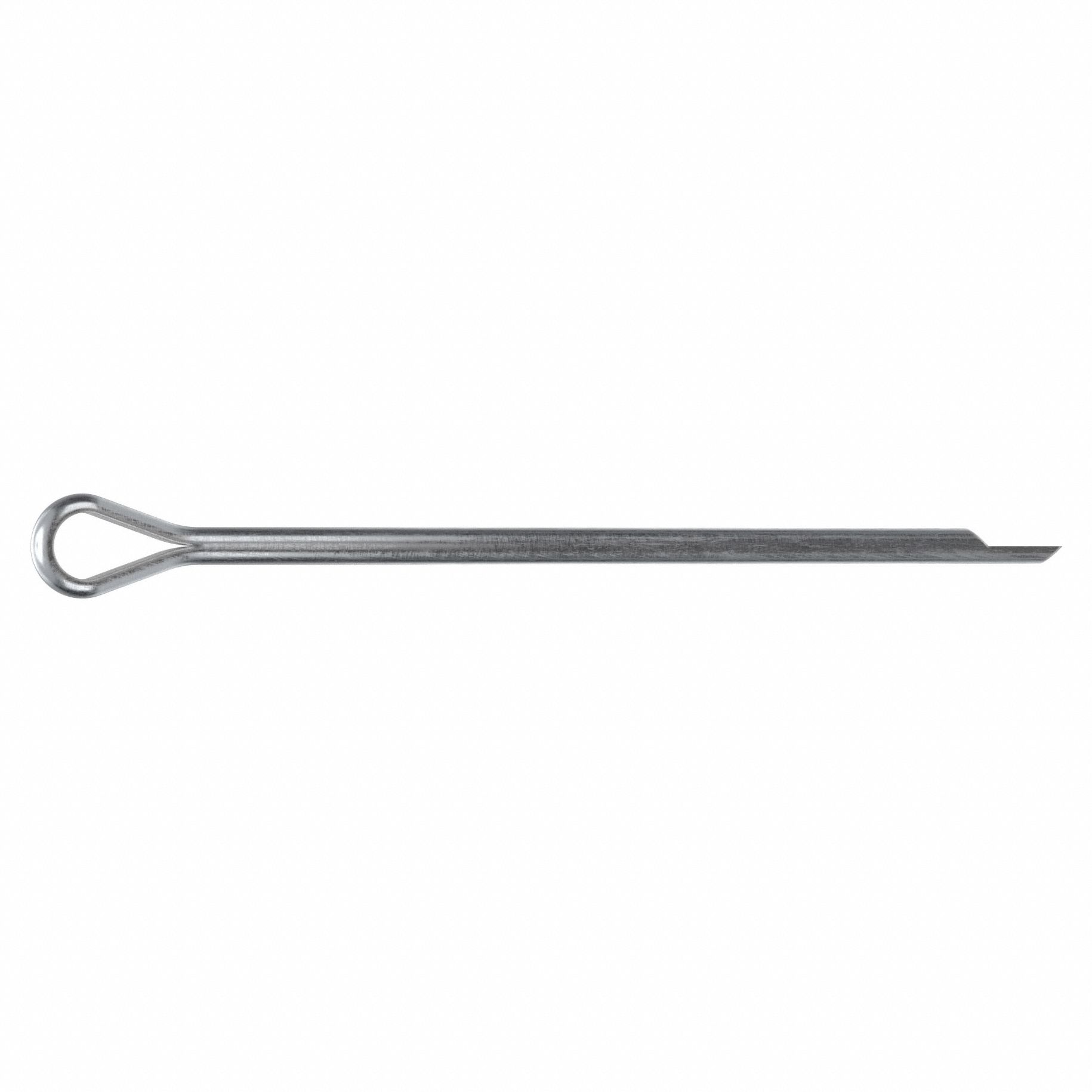 Cotter Pin, 5/64 in dia, 1 3/4 in L, PK100: Extended Prong, Inch, 5/64 in Pin Dia, Steel, 100 PK