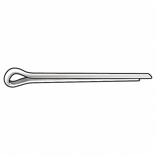 5/32" x 2" Cotter Pin Low Carbon Steel Zinc Plated 