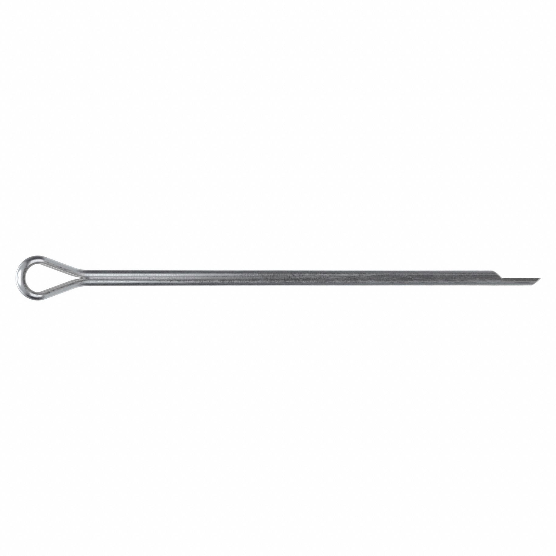 Cotter Pin, 7/64 in dia, 3 in L, PK100: Extended Prong, Inch, 7/64 in Pin Dia, 3 in Shank Lg, 100 PK