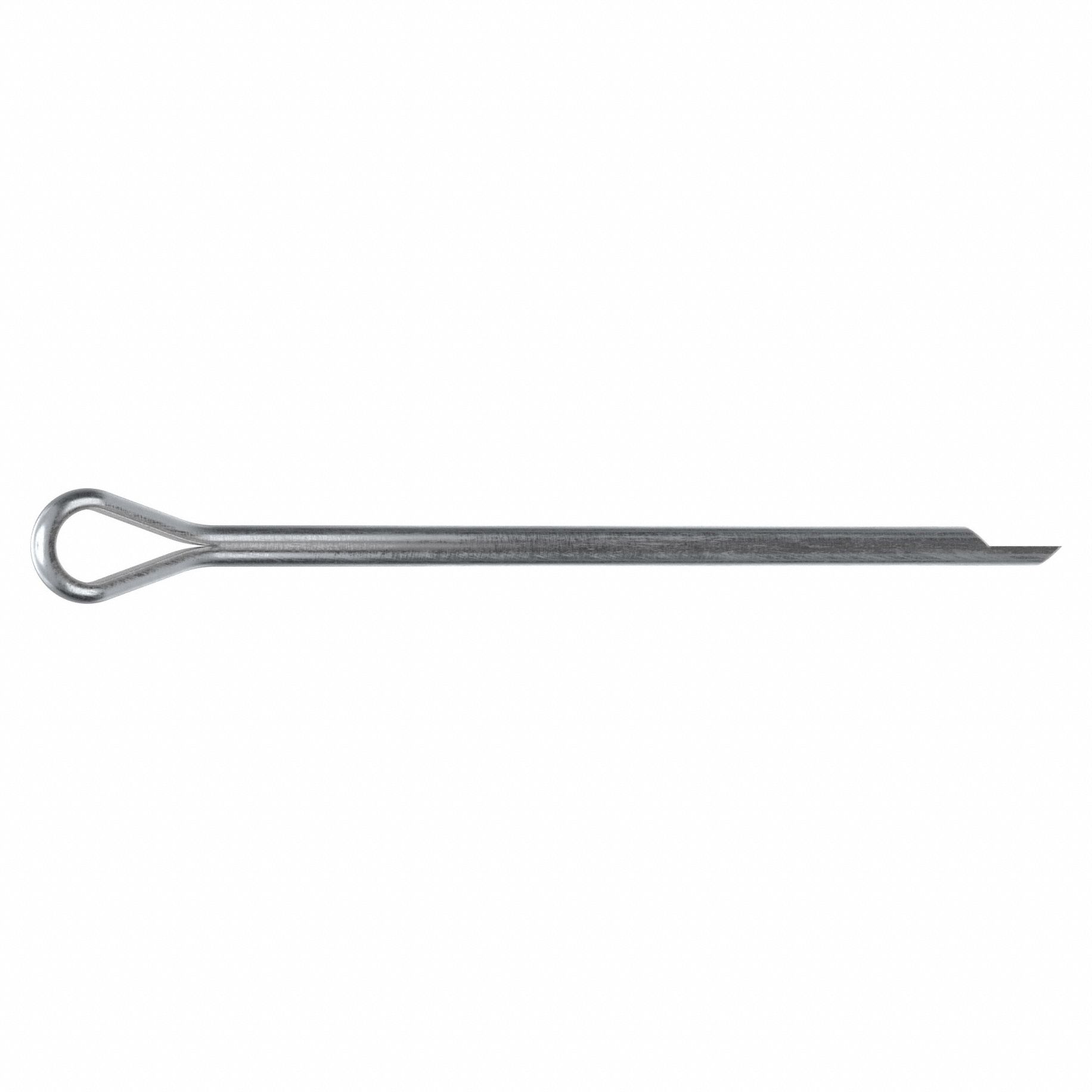 Cotter Pin, 1/8 in dia, 2 1/2 in L, PK100: Extended Prong, Inch, 1/8 in Pin Dia, Steel, 100 PK