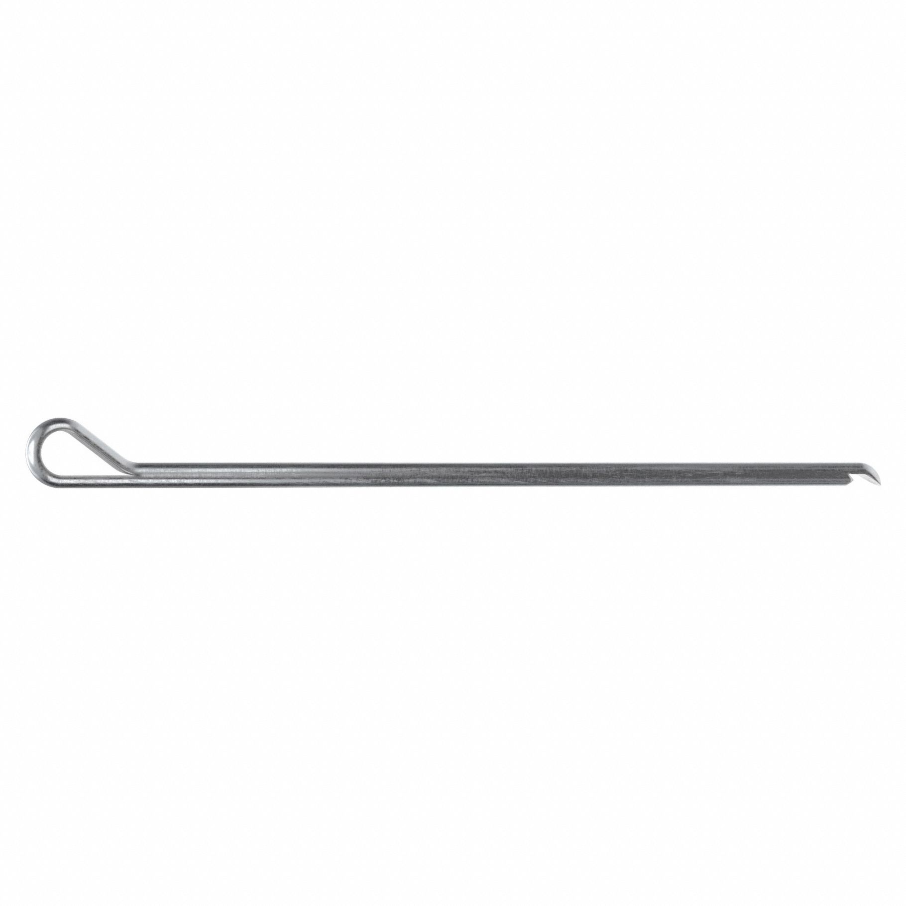 Cotter Pin, 1/16 in dia, 2 in L, PK100: Hammerlock, Inch, 1/16 in Pin Dia, 2 in Shank Lg, Steel, 100 PK