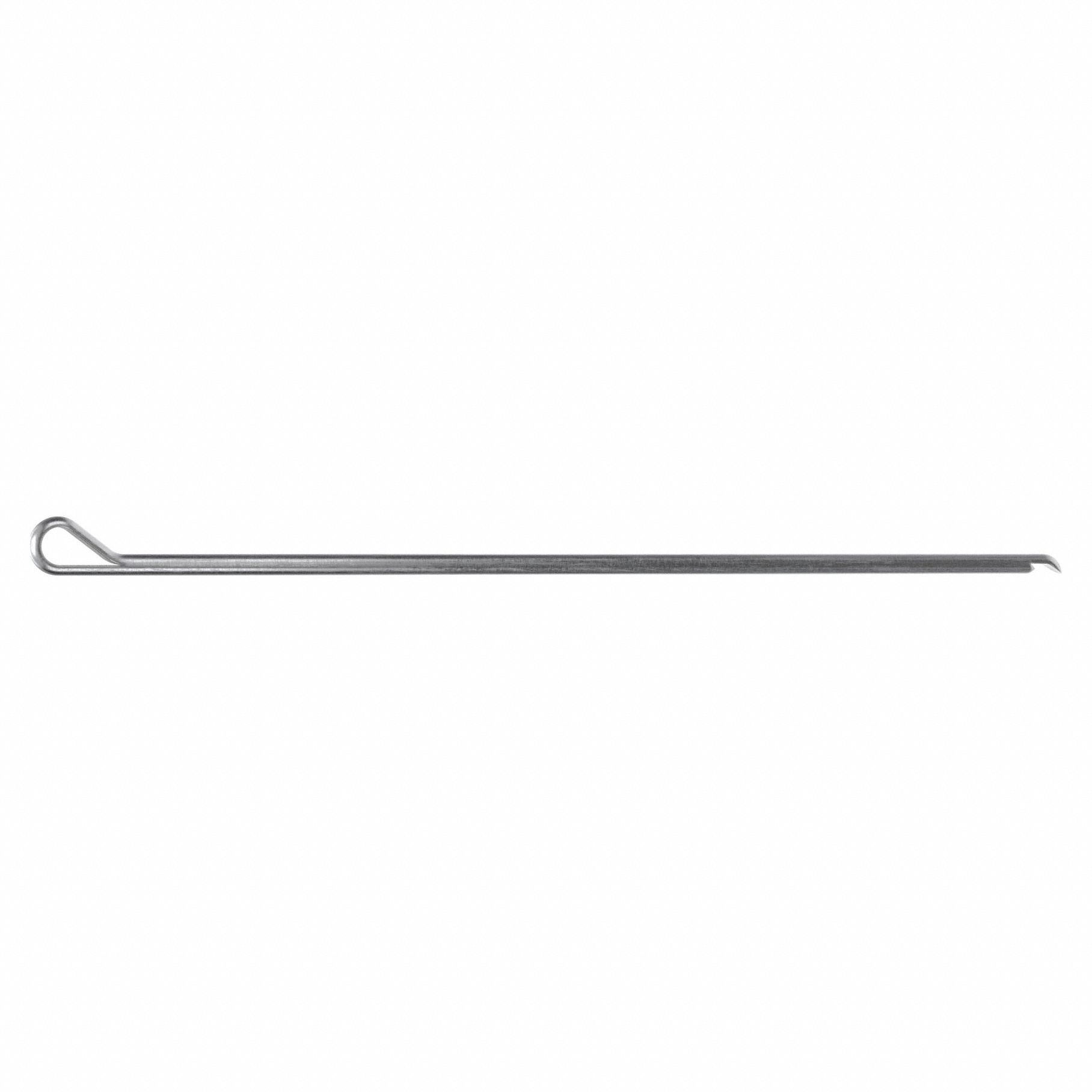 Cotter Pin, 1/16 in dia, 3 in L, PK100: Hammerlock, Inch, 1/16 in Pin Dia, 3 in Shank Lg, Steel, 100 PK