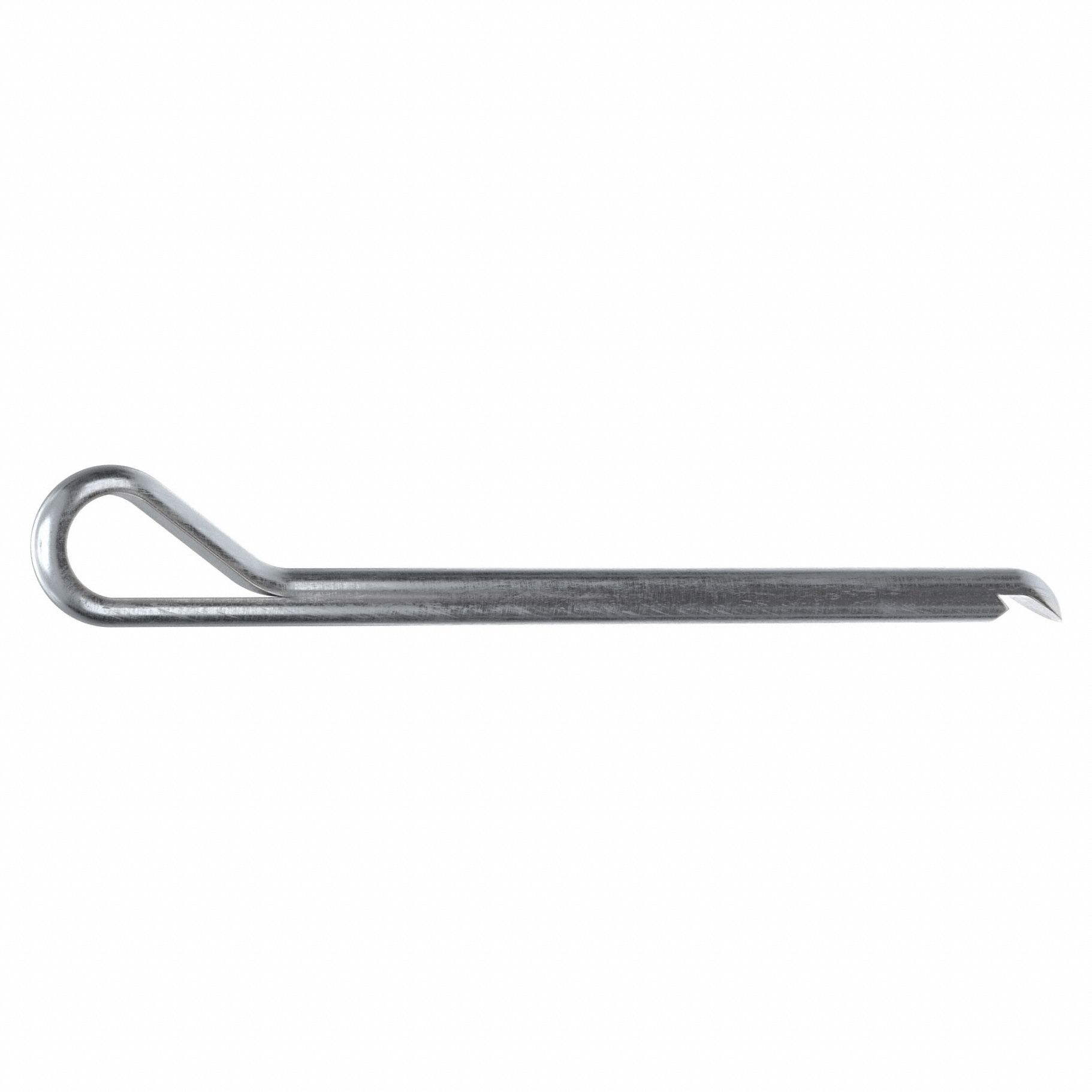 Cotter Pin, 5/64 in dia, 1.25 in L, PK100: Hammerlock, Inch, 5/64 in Pin Dia, 1 1/4 in Shank Lg, 100 PK