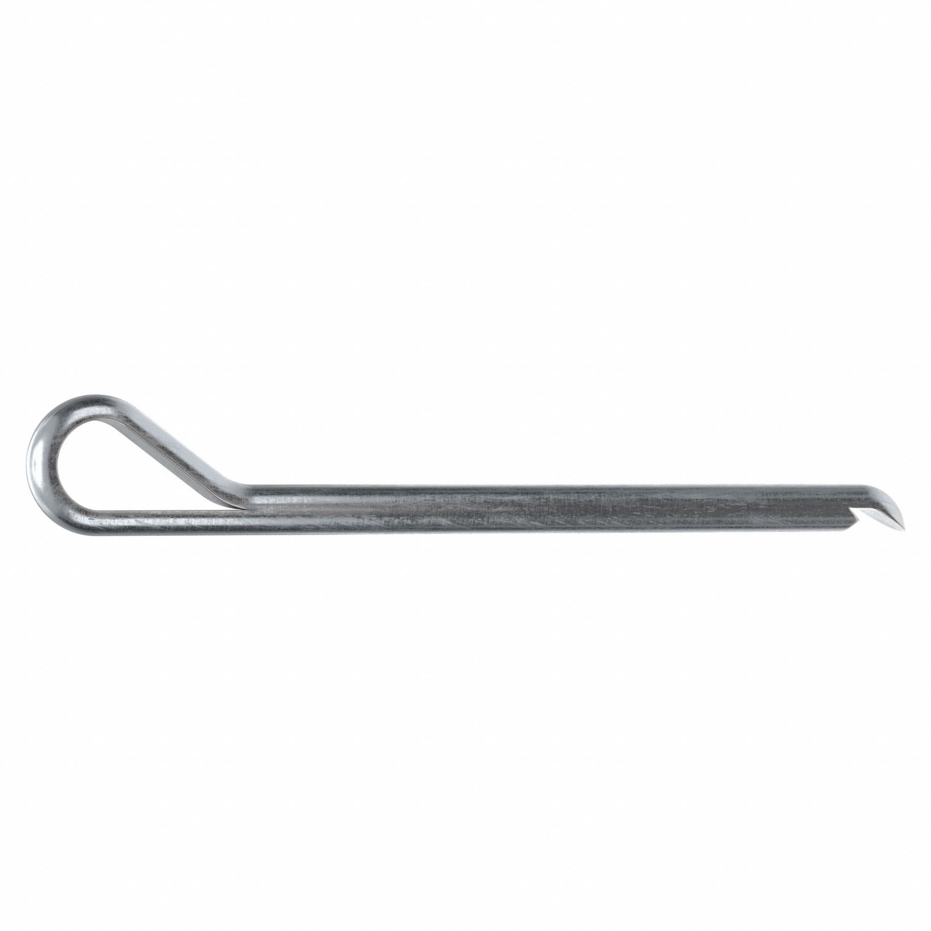 Cotter Pin, 1/8 in dia, 1 3/4 in L, PK100: Hammerlock, Inch, 1/8 in Pin Dia, 1 3/4 in Shank Lg, 100 PK