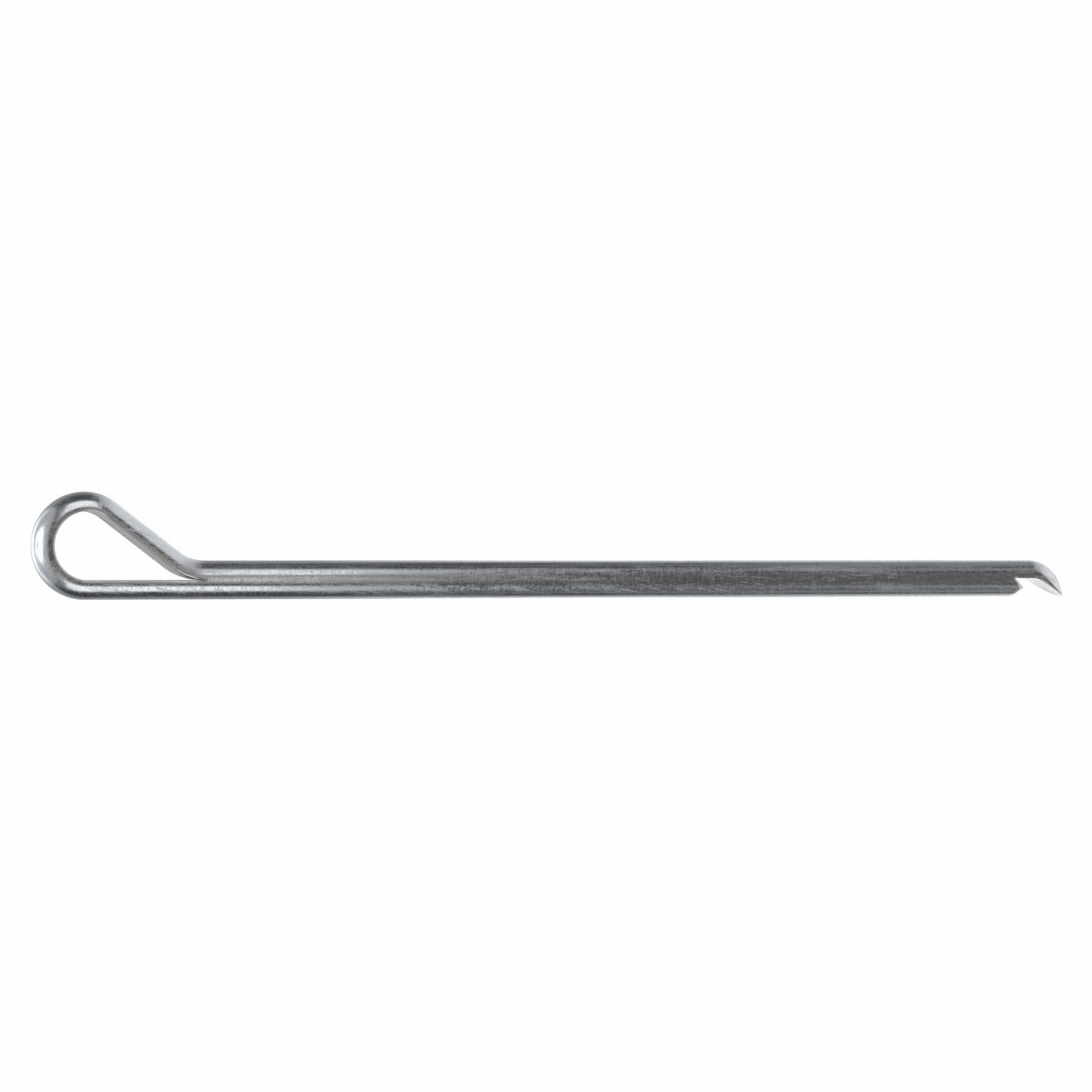 Cotter Pin, 1/8 in dia, 3 in L, PK100: Hammerlock, Inch, 1/8 in Pin Dia, 3 in Shank Lg, Steel, 100 PK