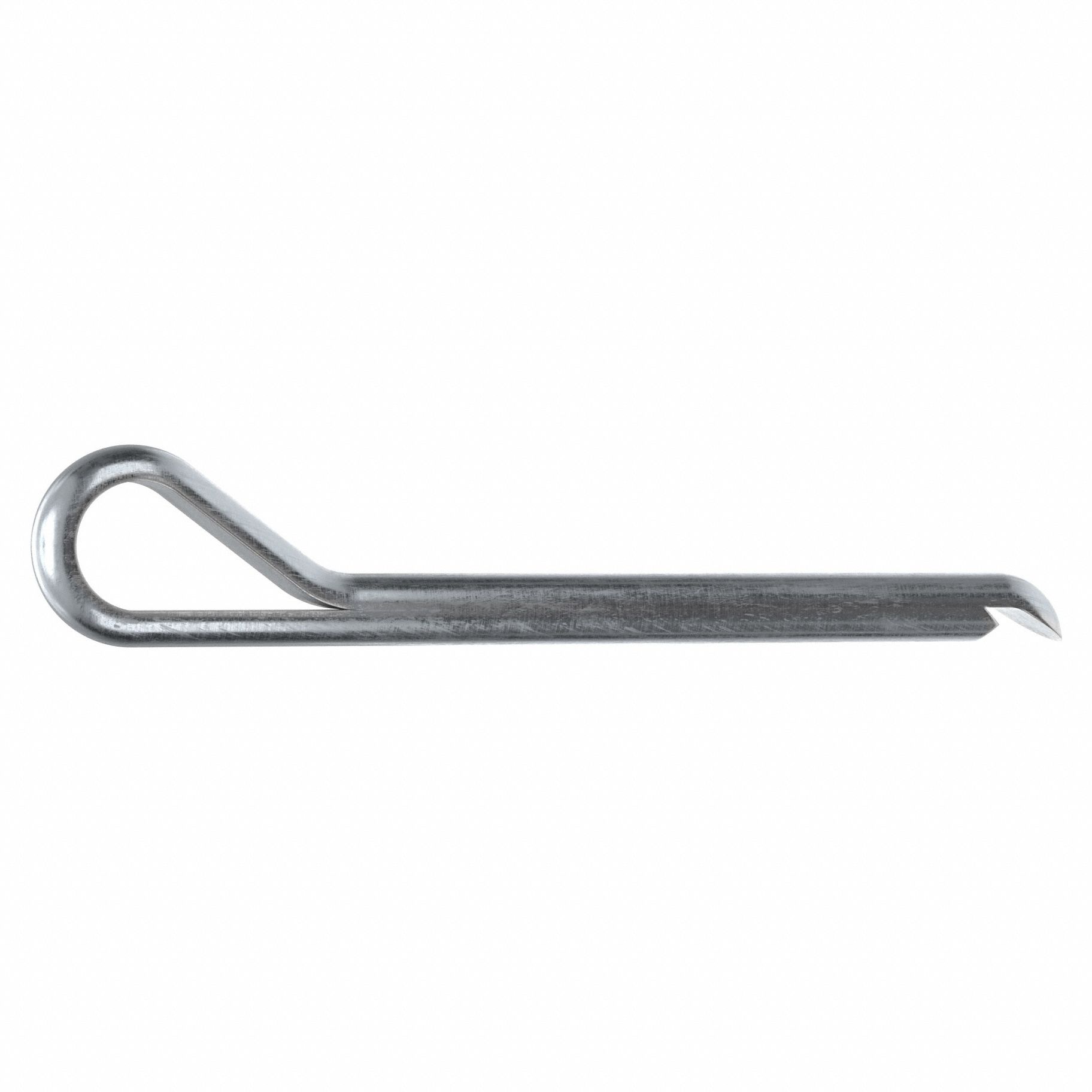 Cotter Pin, 3/16 in dia, 2 in L, PK50: Hammerlock, Inch, 3/16 in Pin Dia, 2 in Shank Lg, Steel, 50 PK