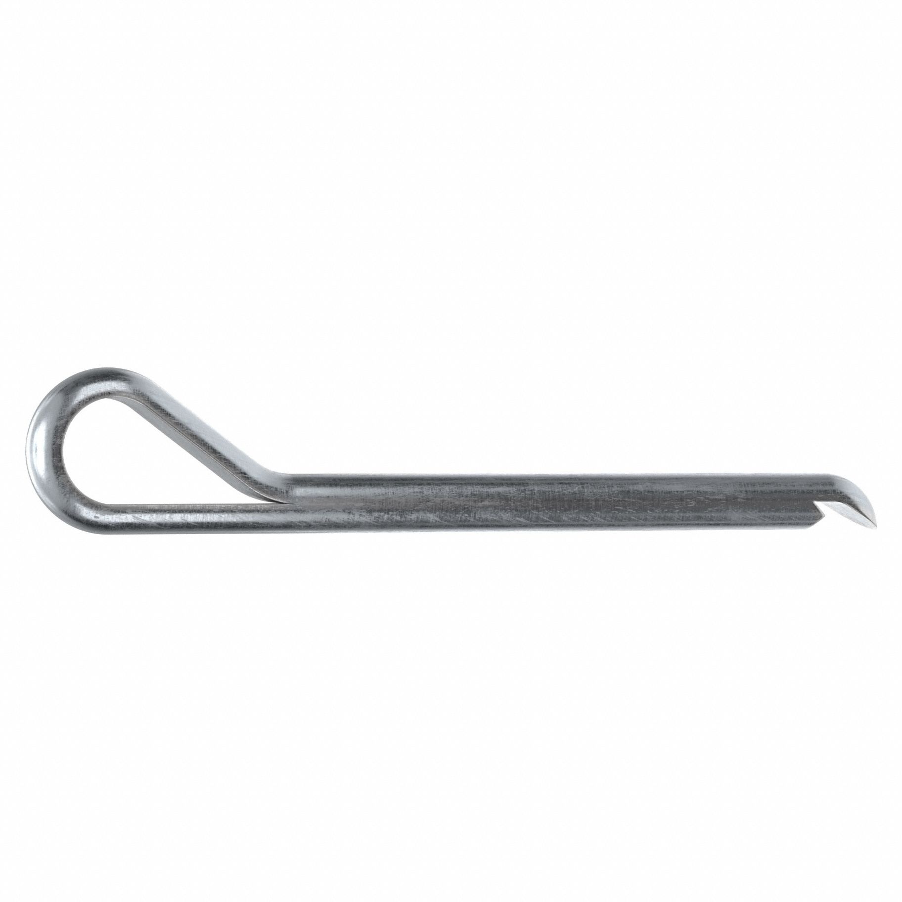 Cotter Pin, 3/8 in dia, 4 in L, PK5: Hammerlock, Inch, 3/8 in Pin Dia, 4 in Shank Lg, Steel, 5 PK