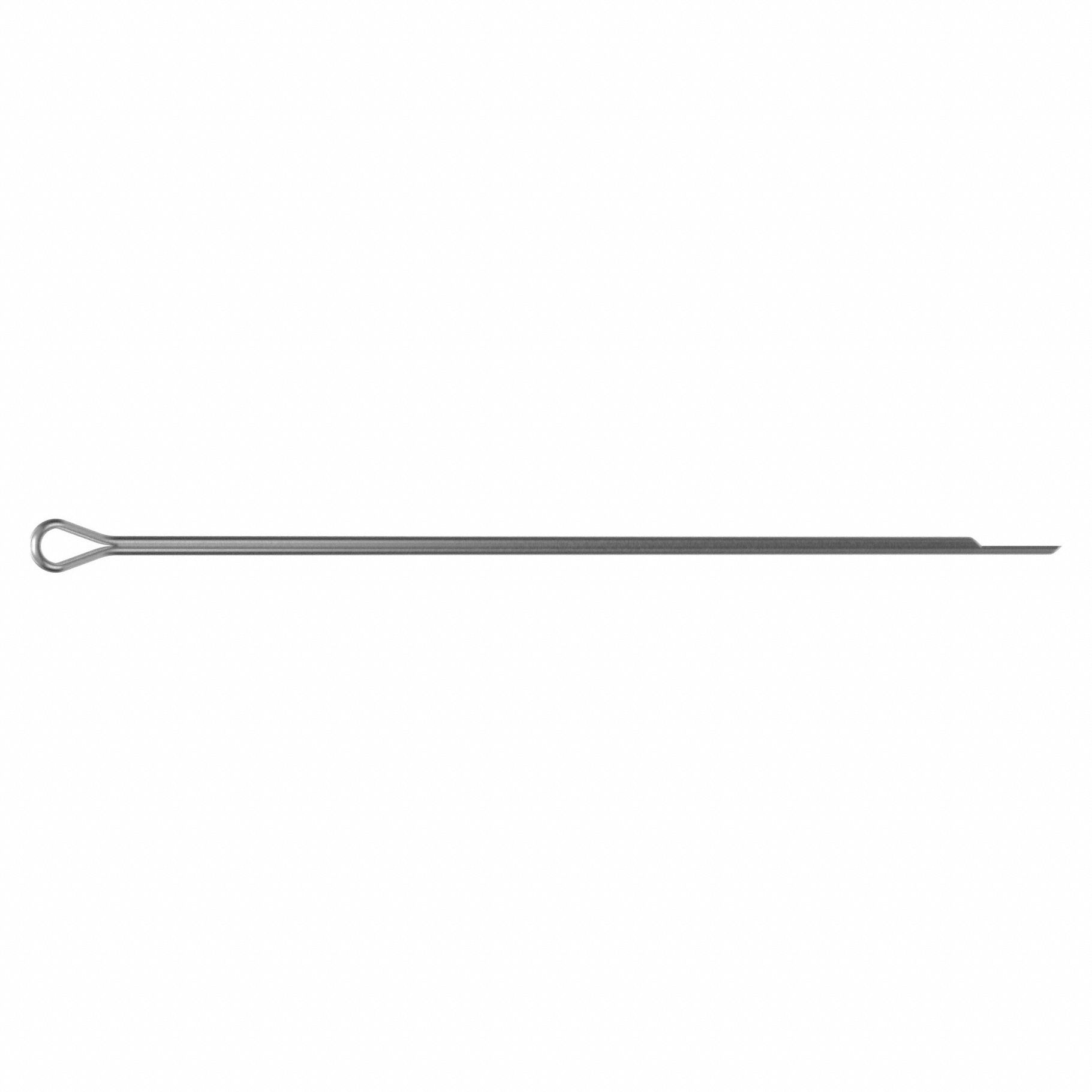 Cotter Pin, 1/16 in dia, 3 in L, PK100: Extended Prong, Inch, 1/16 in Pin Dia, 3 in Shank Lg, 100 PK