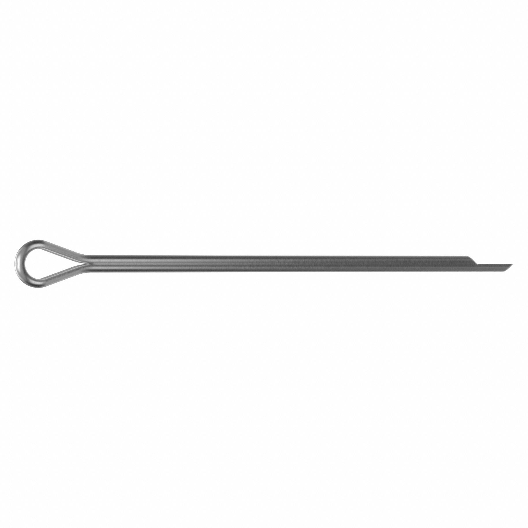 Cotter Pin, 3/32 in dia, 2.25 in L, PK100: Extended Prong, Inch, 3/32 in Pin Dia, 18-8, Plain, 100 PK