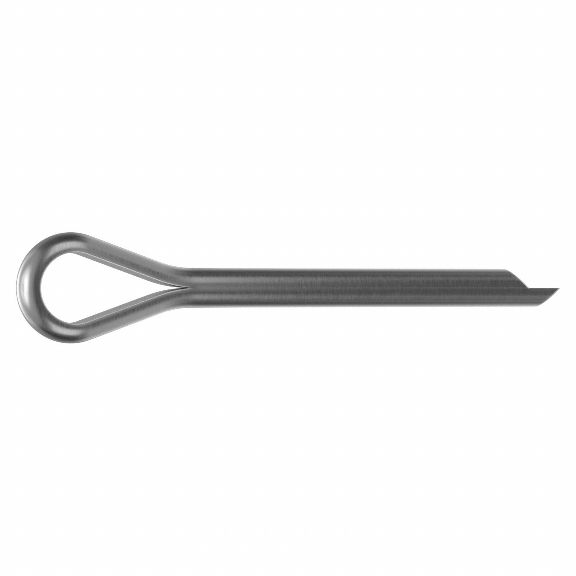 Cotter Pin, 0.25 in dia, 2.25 in L, PK25: Extended Prong, Inch, 1/4 in Pin Dia, Stainless Steel, 25 PK