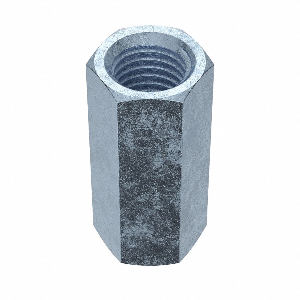 COUPLING NUT, ZINC PLATED, GRADE A, STEEL, ¾