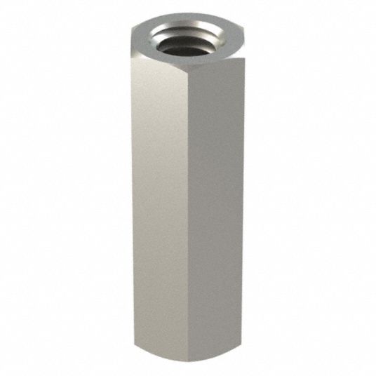 FABORY 3/8"16 Coupling Nut, Plain Finish, Stainless Steel 188, Right