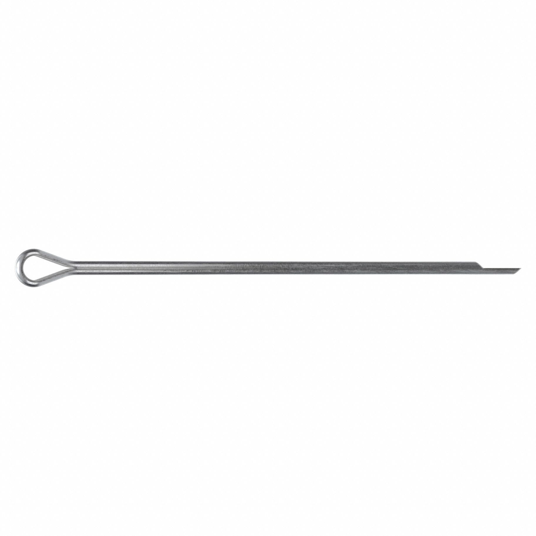 Cotter Pin, 2mm dia, 69.3mm L, PK50: Extended Prong, Metric, 2 mm Pin Dia, 69.3 mm Shank Lg, 50 PK