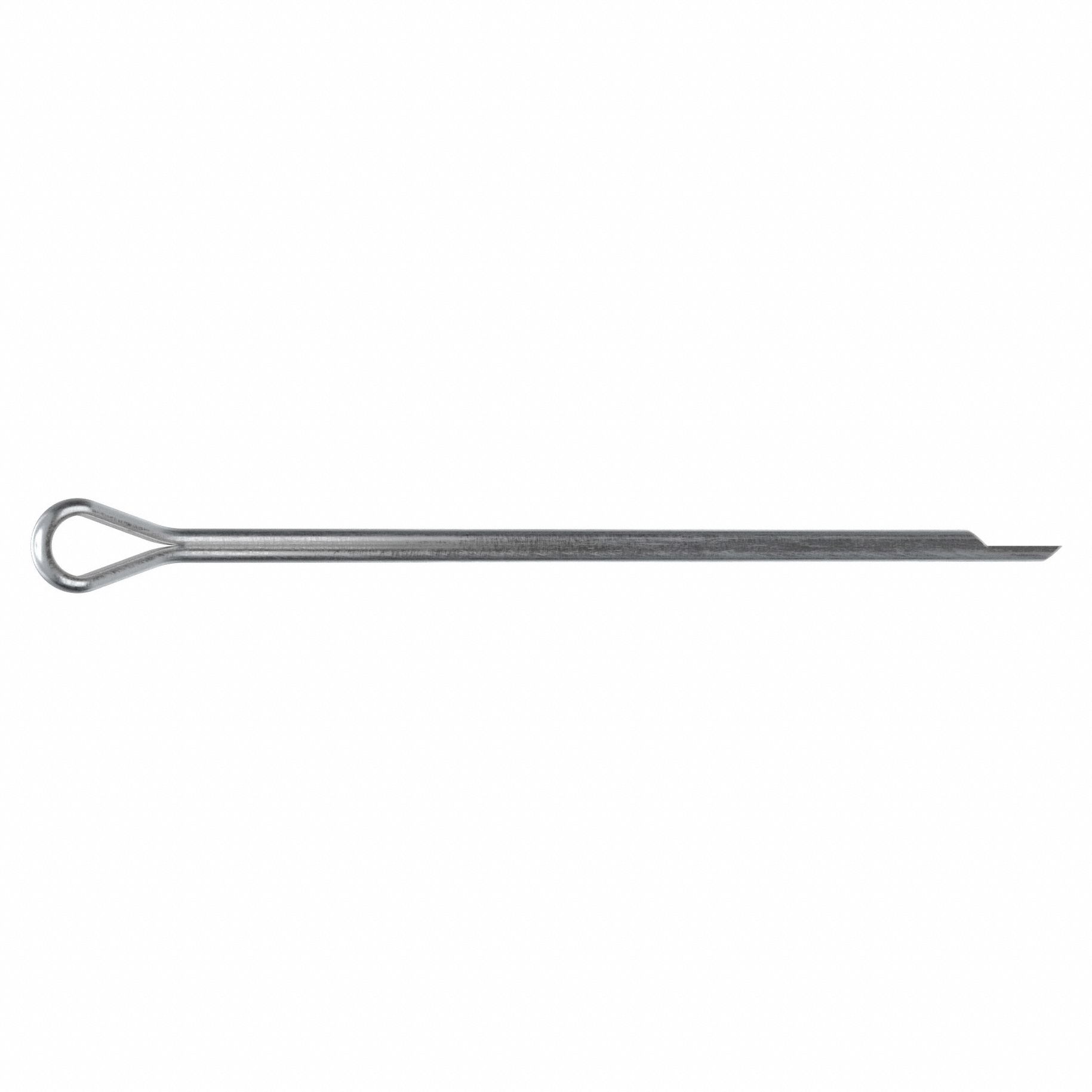 Cotter Pin, 2.5mm dia, 69.3mm L, PK50: Extended Prong, Metric, 2.5 mm Pin Dia, 69.3 mm Shank Lg, 50 PK