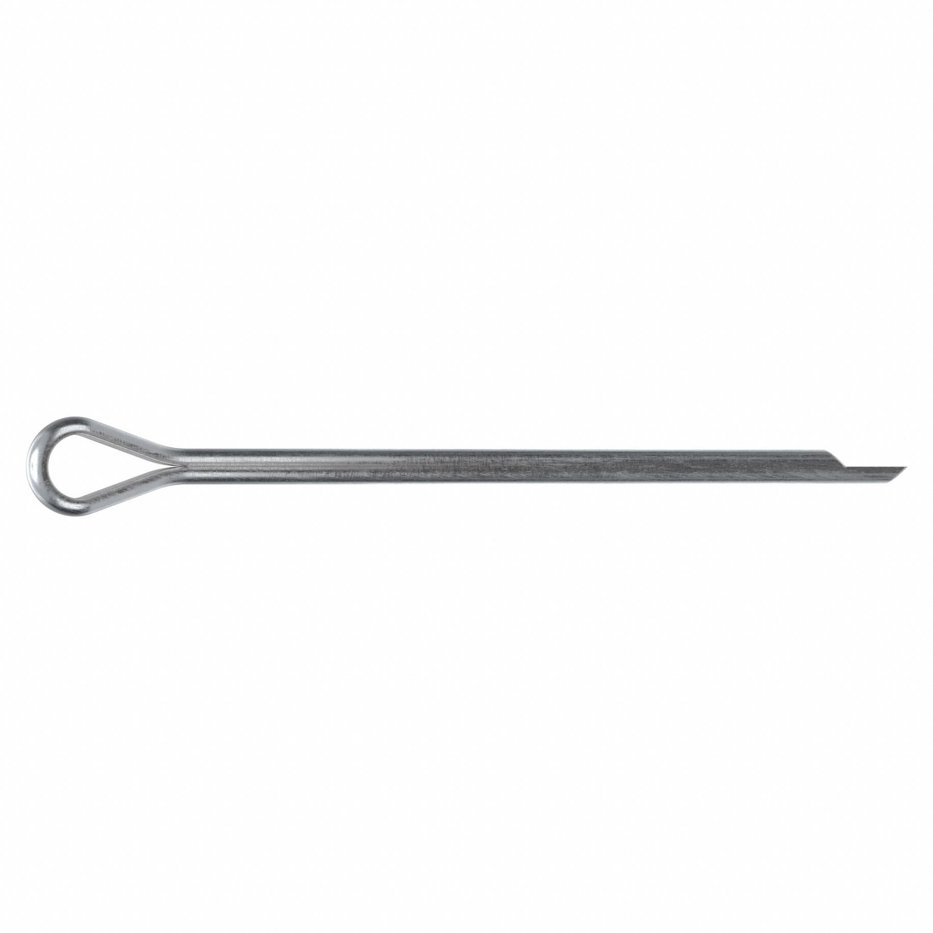Cotter Pin, 3.2mm dia, 69.3mm L, PK50: Extended Prong, Metric, 3.2 mm Pin Dia, 69.3 mm Shank Lg, 50 PK