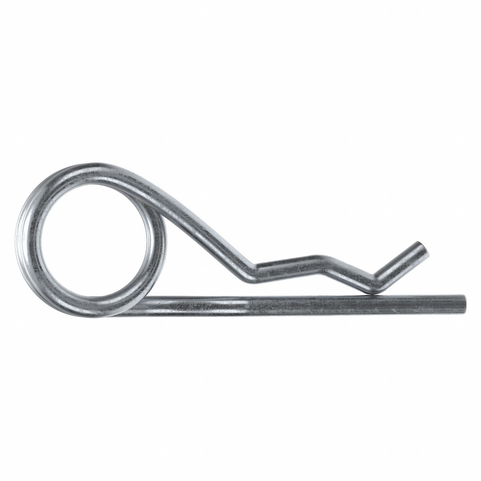 Cotter Pin, Bridge, 5mm dia, 92mm L, PK5: Bridge, Metric, 5 mm Pin Dia, 92 mm Shank Lg, Steel, 5 PK