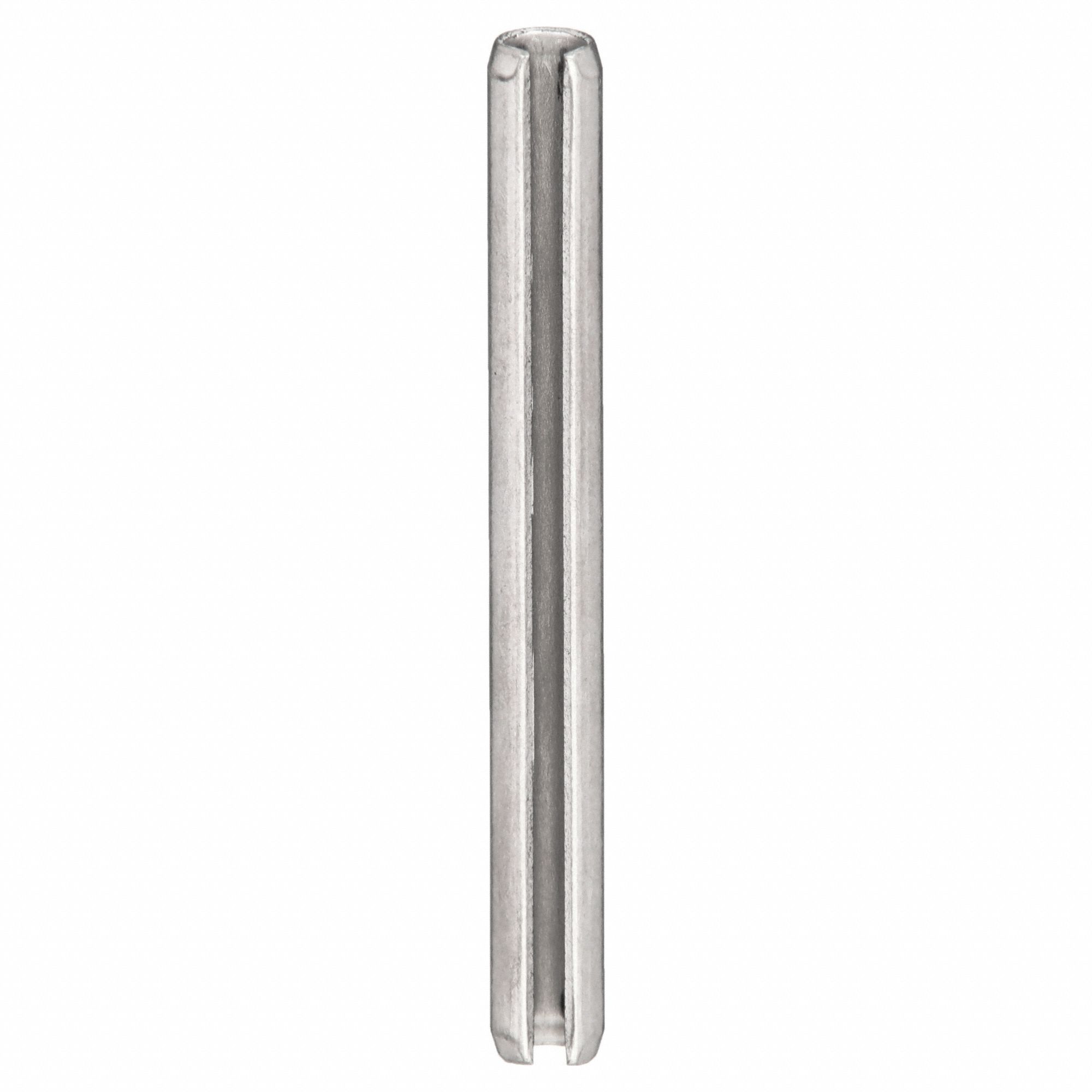 SPRING PIN, 8MM DIA, 100MM L, SLOTTED, METRIC, 8MM PIN DIA, 100MM SHANK L, 18-8, 5 PK