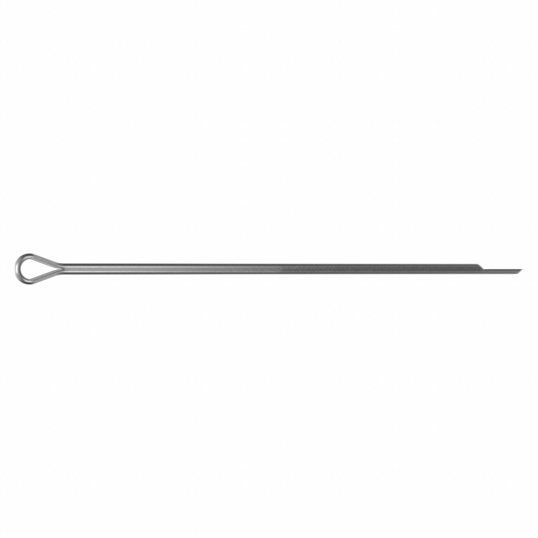 GOUPILLE FENDUE, 1MM DIA, 44MM LO, ALLONGÉE, MÉTRIQUE, TIGE 44MM LO, 18-8, PQ25