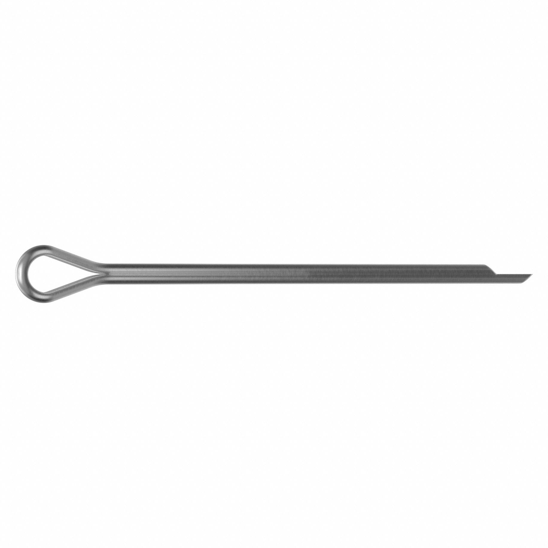Cotter Pin, 1mm dia, 22mm L, PK25: Extended Prong, Metric, 1 mm Pin Dia, 22 mm Shank Lg, 316, 25 PK