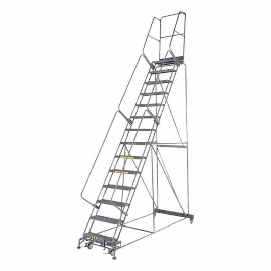BALLYMORE, No Locking Mechanism, No Handrails, Safety Rolling Ladder ...