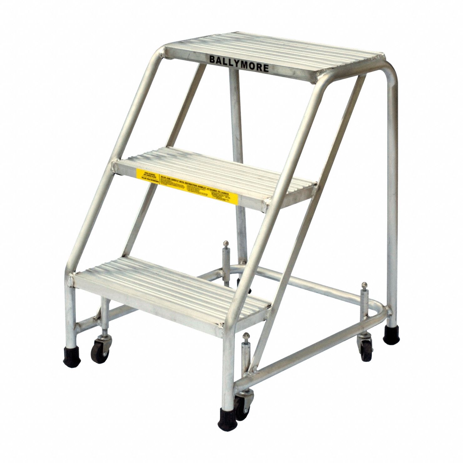 BALLYMORE, No Locking Mechanism, No Handrails, Rolling Ladder,Aluminum ...
