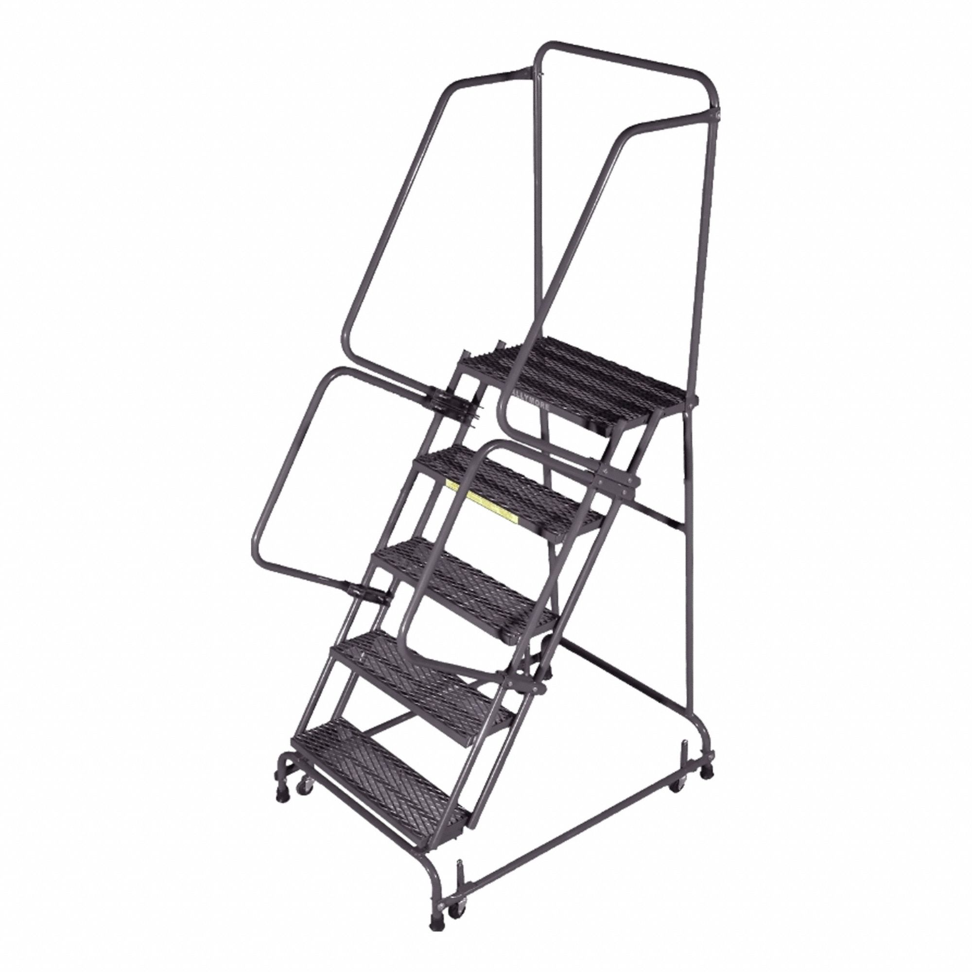 BALLYMORE, No Locking Mechanism, No Handrails, Rolling Ladder,Steel,50 ...